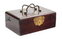 A Chinese Rosewood Box Height 3 1/2 inches. — QING DYNASTY (1644-1911)