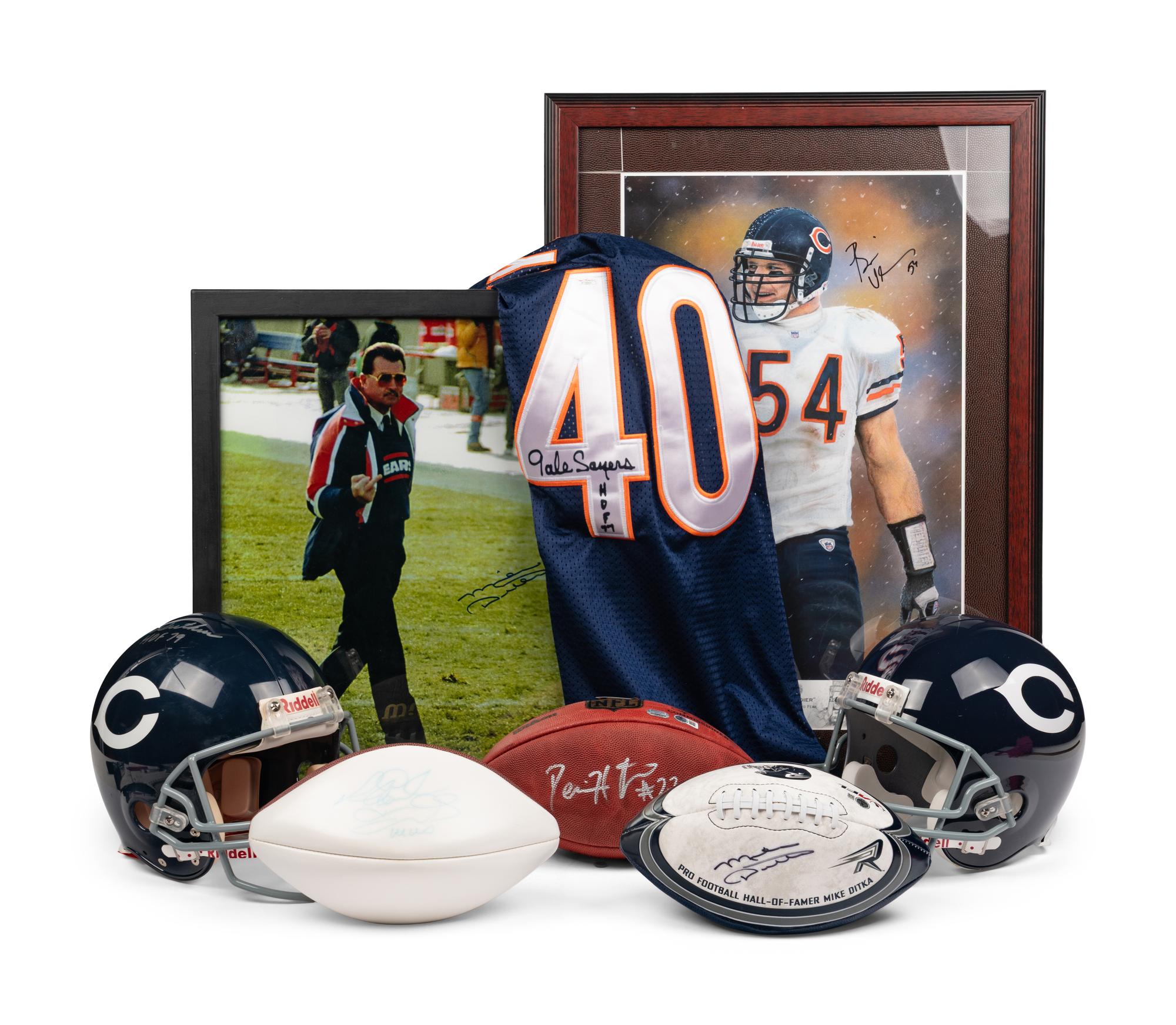 A Large Collection of Chicago Bears Hall of Fame Signed Autographs
