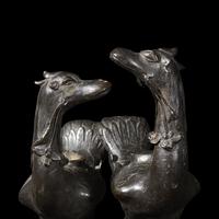 A Pair of Chinese Bronze Ducks, Ming Dynasty 明 銅鳧一對