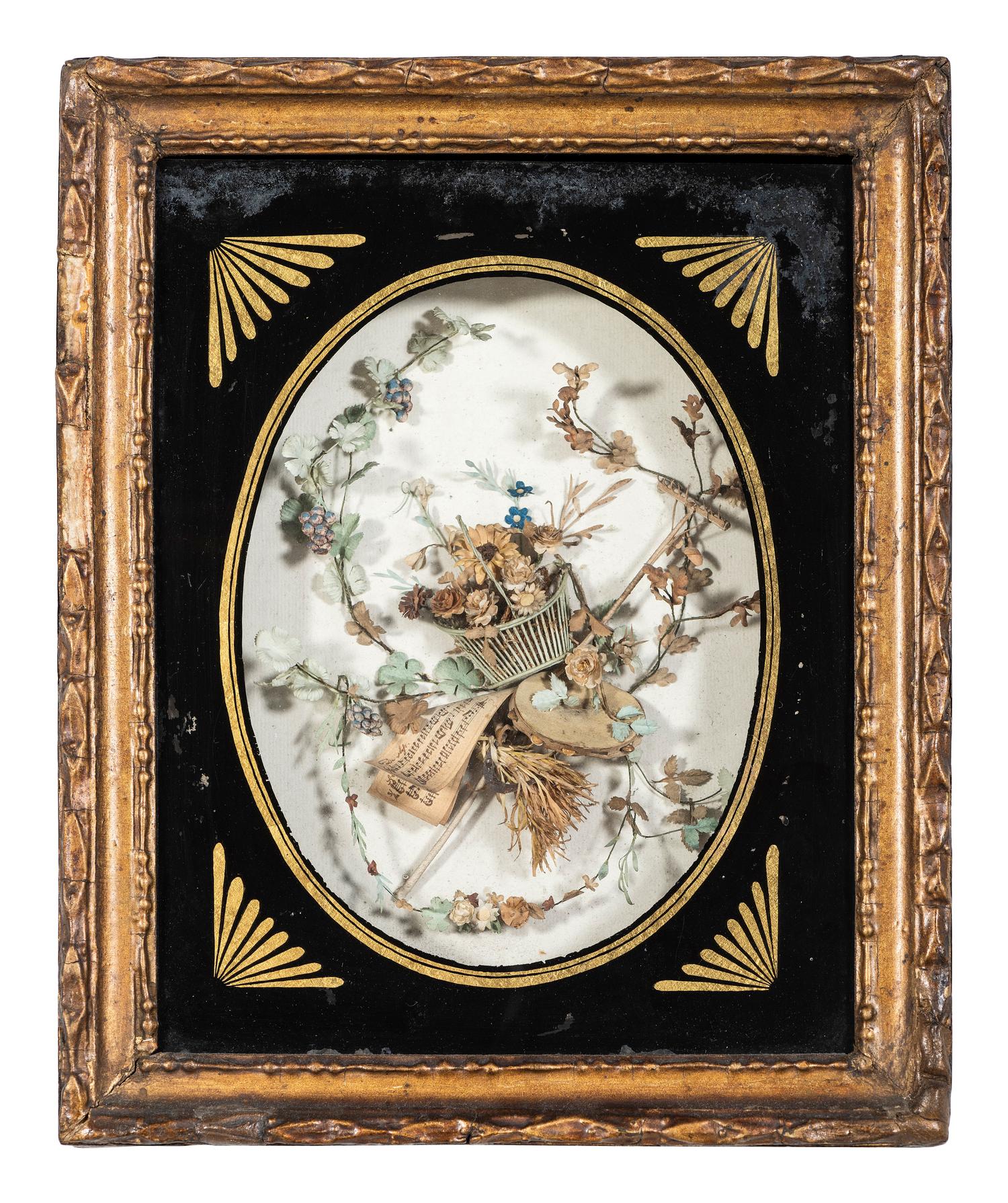 Two Mixed Media Compositions in Shadowbox Frames