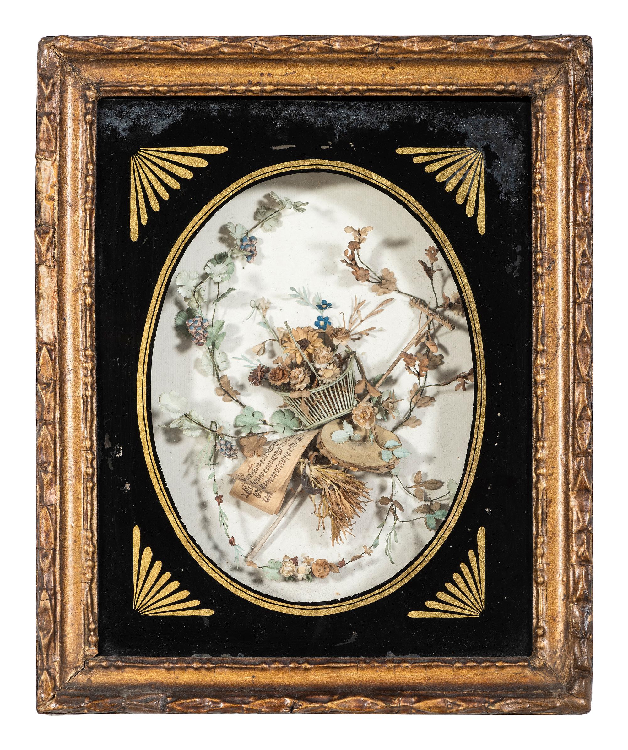 Two Mixed Media Compositions in Shadowbox Frames