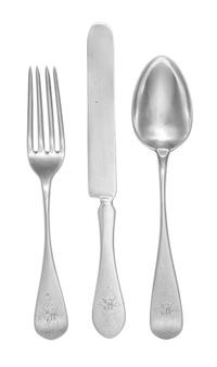 An American Silver Flatware Service, Charles W. Kennard & Co., Boston, MA, Late 19th Century, Old English pattern, comprising: 10 lunch