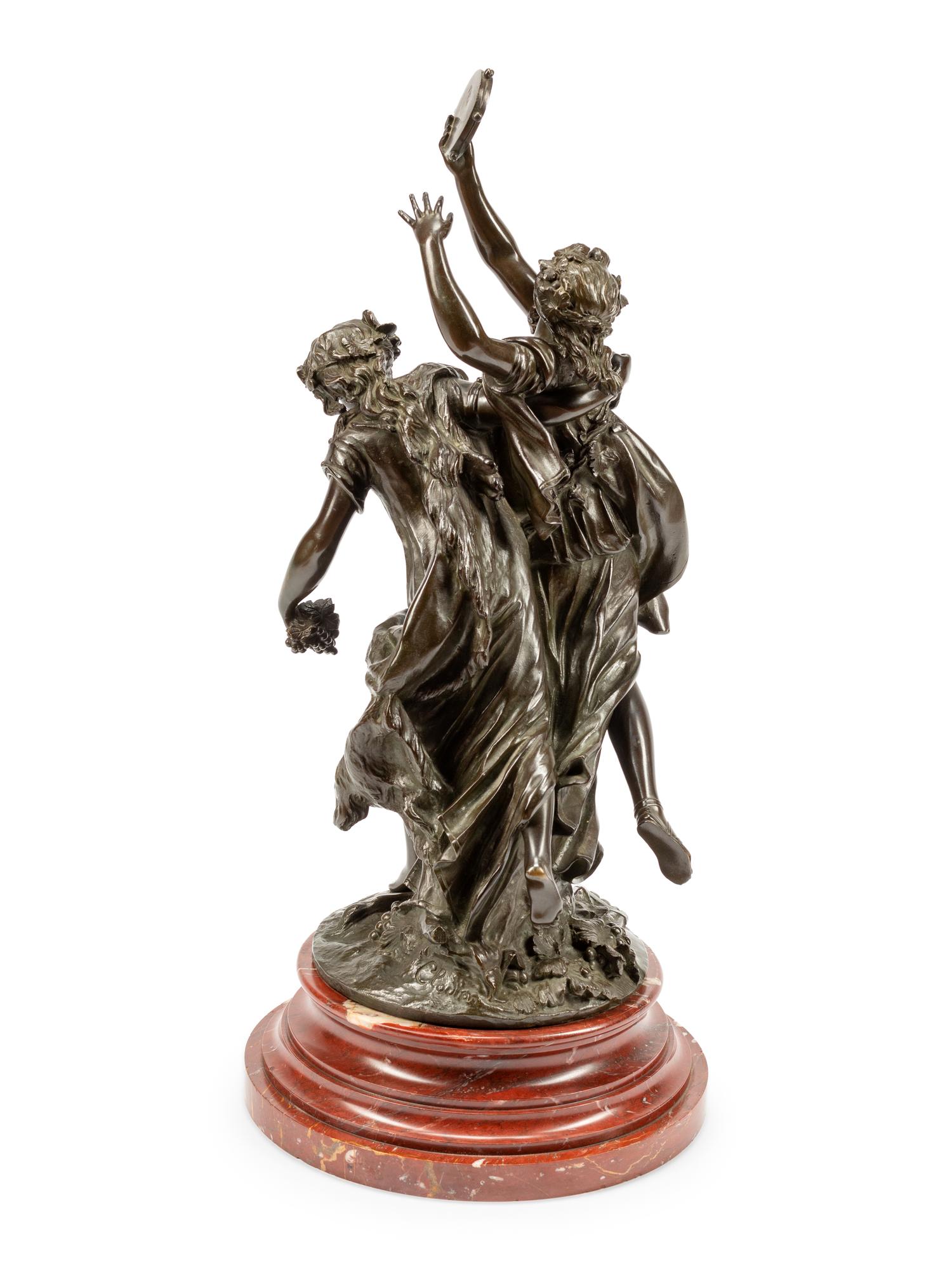 A French Bronze Figural Group After Claude Michel (Clodion)
