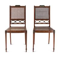 A Pair of Edwardian Painted Side Chairs