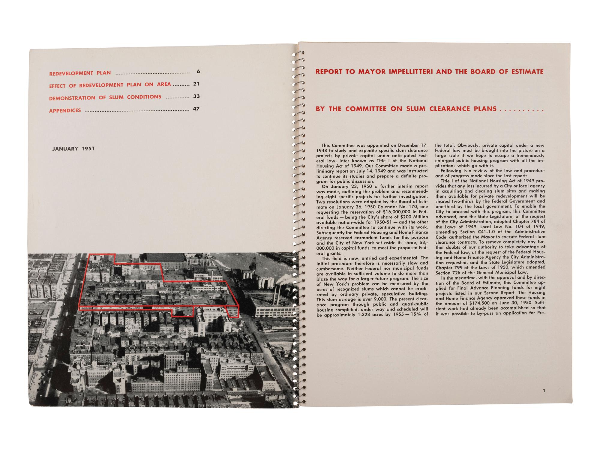 [CIVIL RIGHTS]. Harlem and North Harlem "Slum Clearance Plan" booklets. New York, NY: 1951.