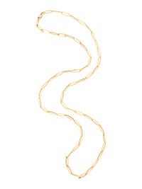 YELLOW GOLD PAPERCLIP LINK NECKLACE