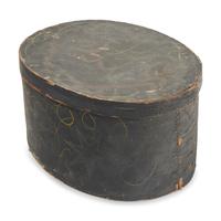 A Painted Paper Covered Hat Box