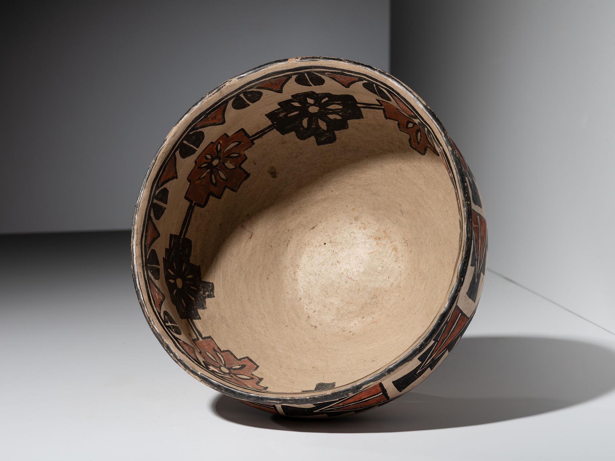 San Ildefonso Polychrome Pottery Bowl