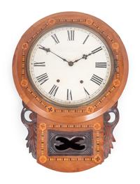 An English Walnut and Marquetry Wall Clock