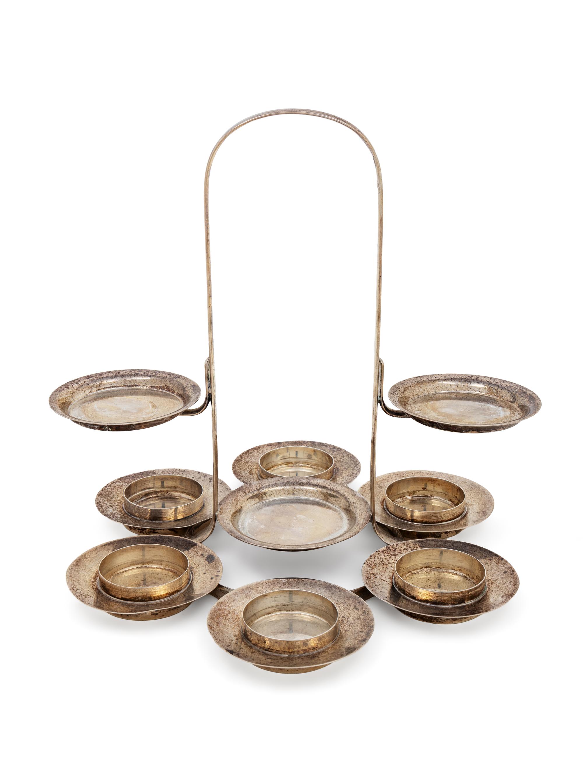 An American Silver Canapé Server