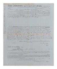 LINCOLN, Abraham (1809-1865). A small archive of 9 manuscript and partially printed documents relating to the Bullock Land Transaction, Springfield, Illinois, 1855-1859, comprising: