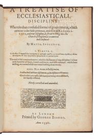 [Religion] Sutcliffe, Matthew. A Treatise of Ecclesiasticall Discipline