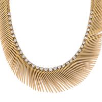 VAN CLEEF & ARPELS, YELLOW GOLD AND DIAMOND 'CHEVEUX D'ANGE' NECKLACE