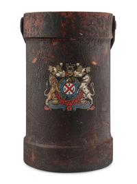Two English Leather Artillery Buckets