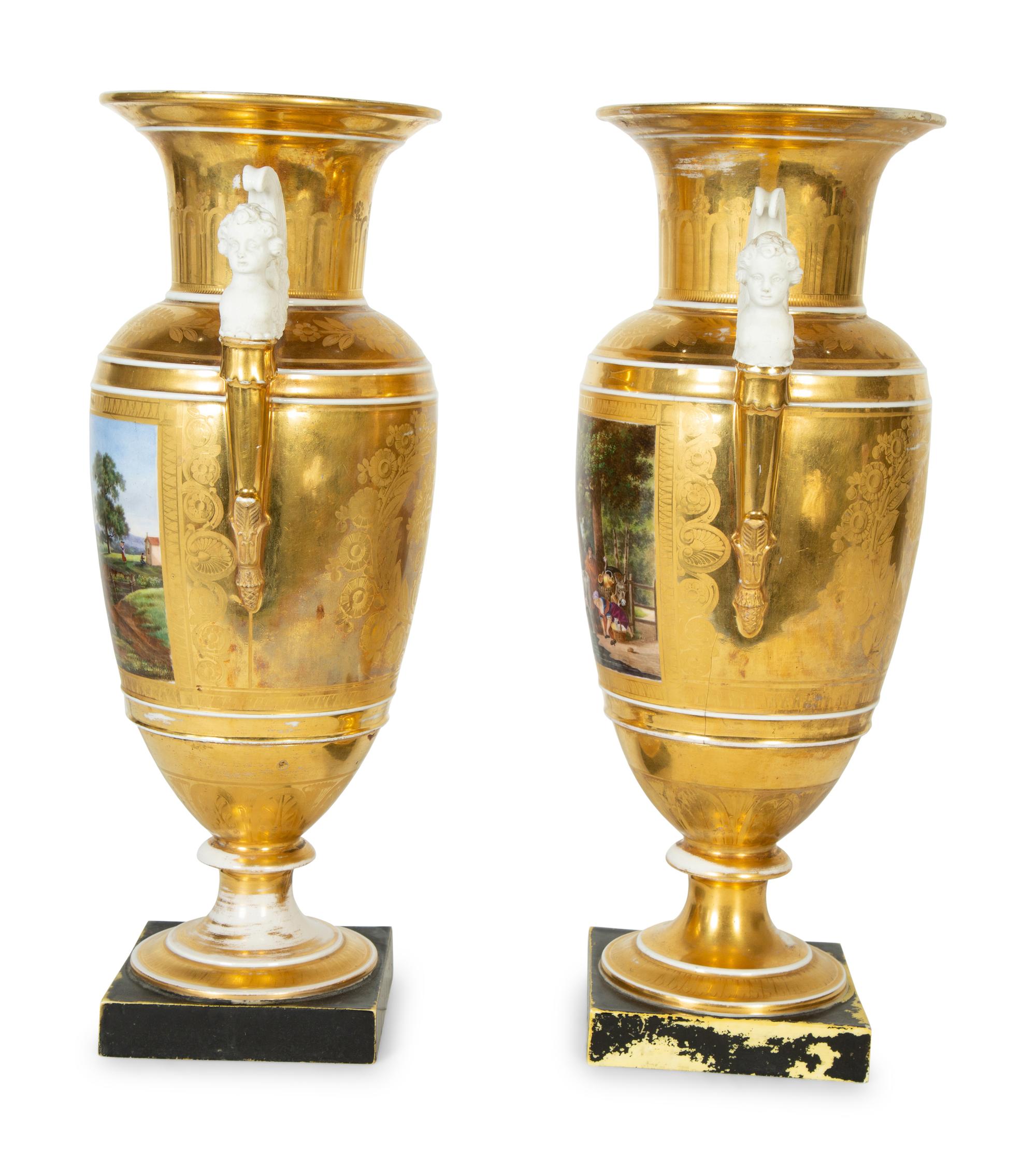 A Pair of Paris Porcelain Vases