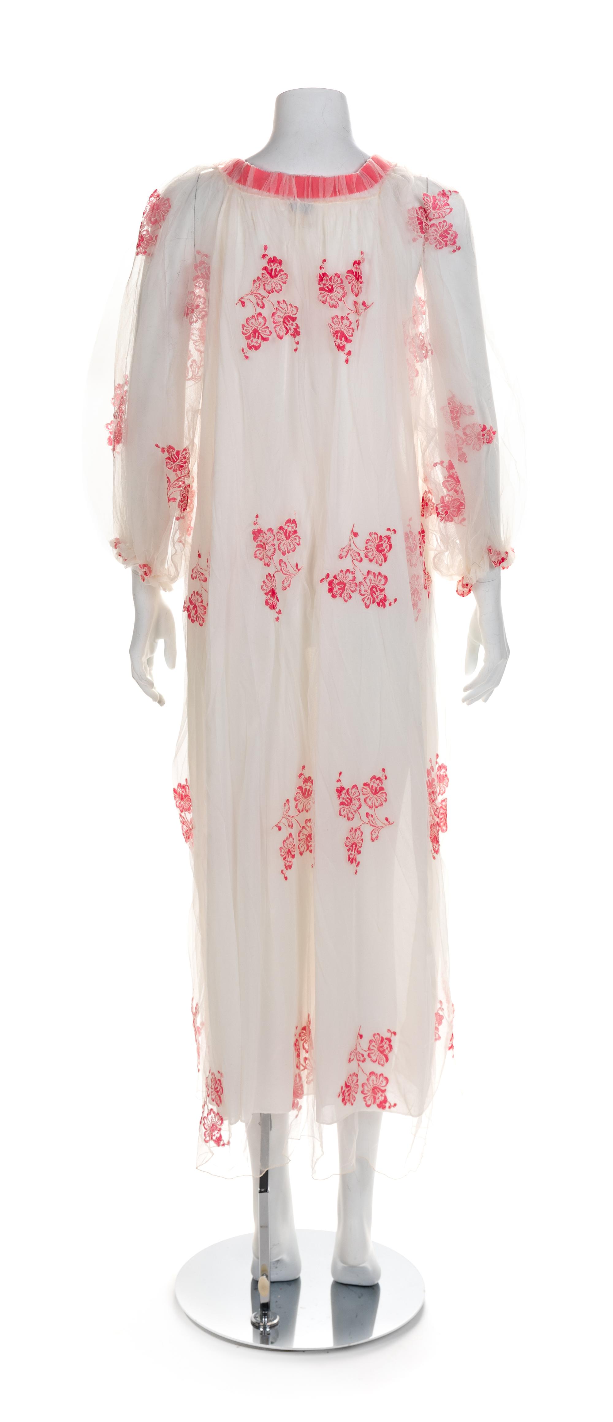 Two Vintage Sheer Dresses, 1960s Robe size label: Medium