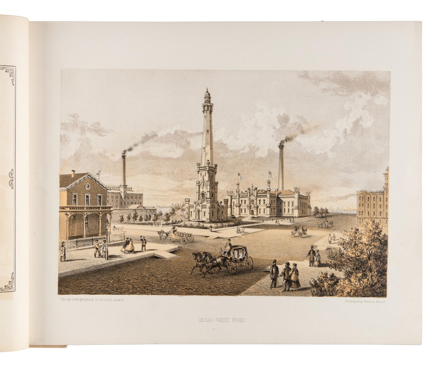[CHICAGO]. Chicago Illustrated . Literary Descriptions by James W. Sheahan . Chicago: Jevne & Almini, January 1866-January 1867.