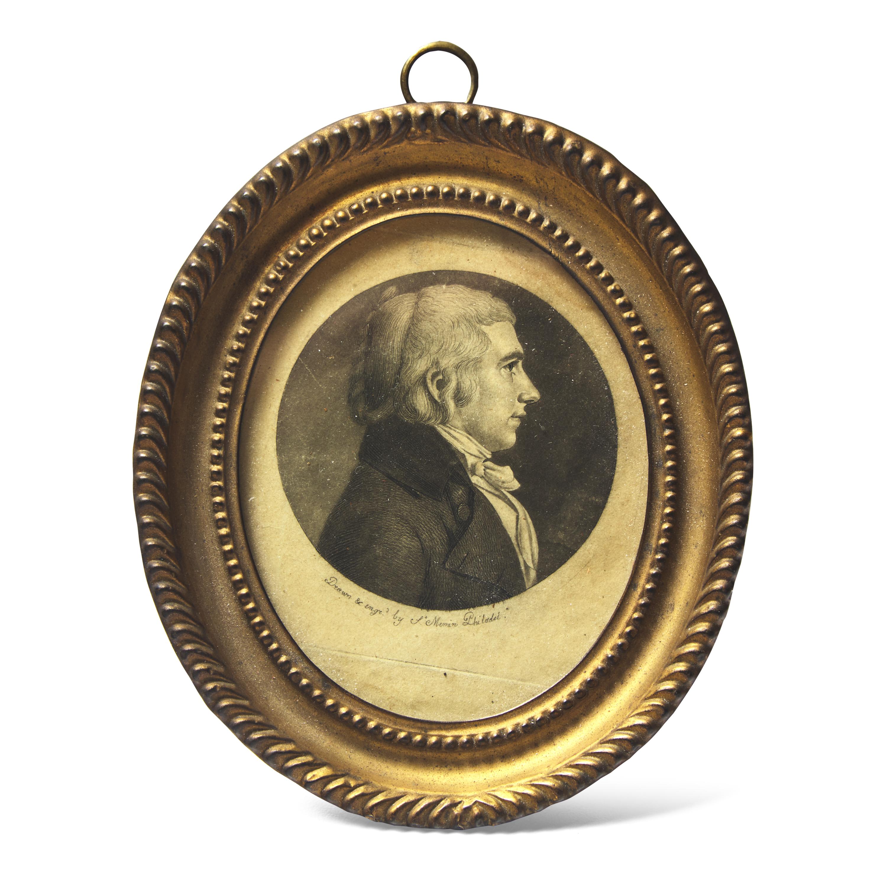 Charles B.J. Fevret de Saint-Memin (French, 1770-1852), An Engraved Profile Portrait of William Henry Harrison (1773-1841)