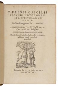 [Early Printing] Pliny the Younger. C. Plinii Caecilii Secundi Novocomensis, Epistolarum Libri X