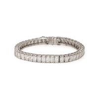 PLATINUM AND DIAMOND LINE BRACELET