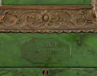 A Green Painted Tole Fluid Lamp Converted to Electric