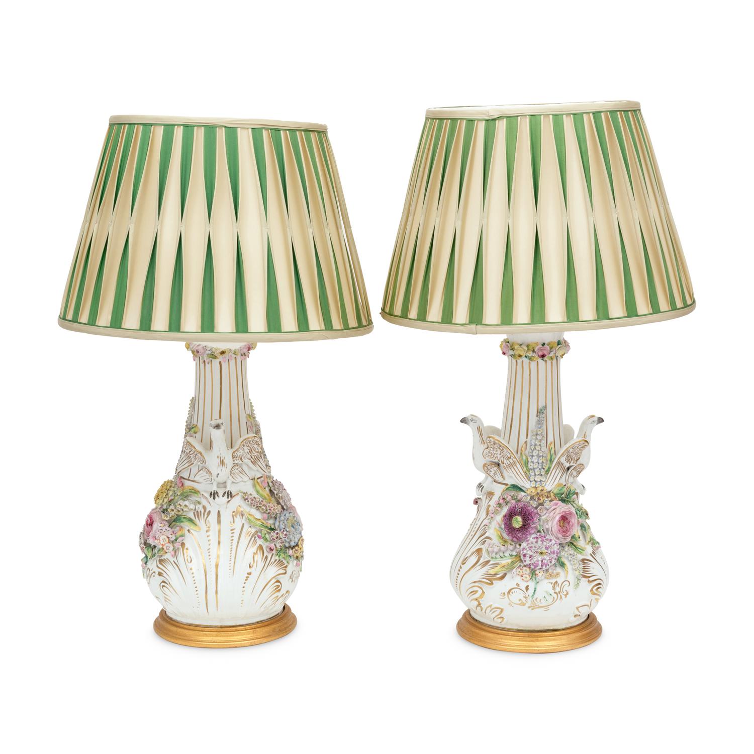 A Pair of German Porcelain Vases