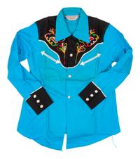 Seven H Bar C Ranchwear Children's Shirts, each embellished with colorful decals and embroidery