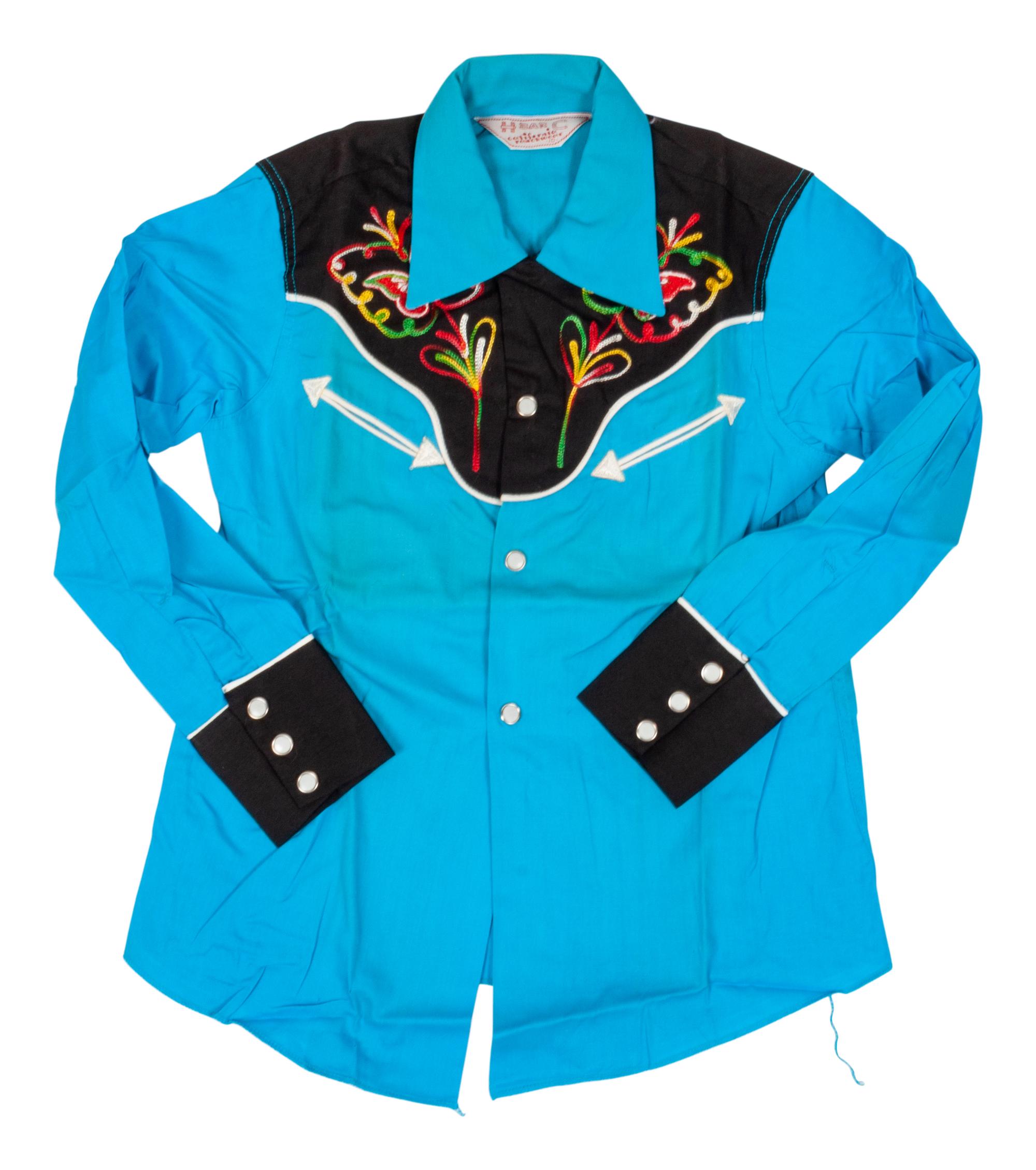 Seven H Bar C Ranchwear Children's Shirts, each embellished with colorful decals and embroidery