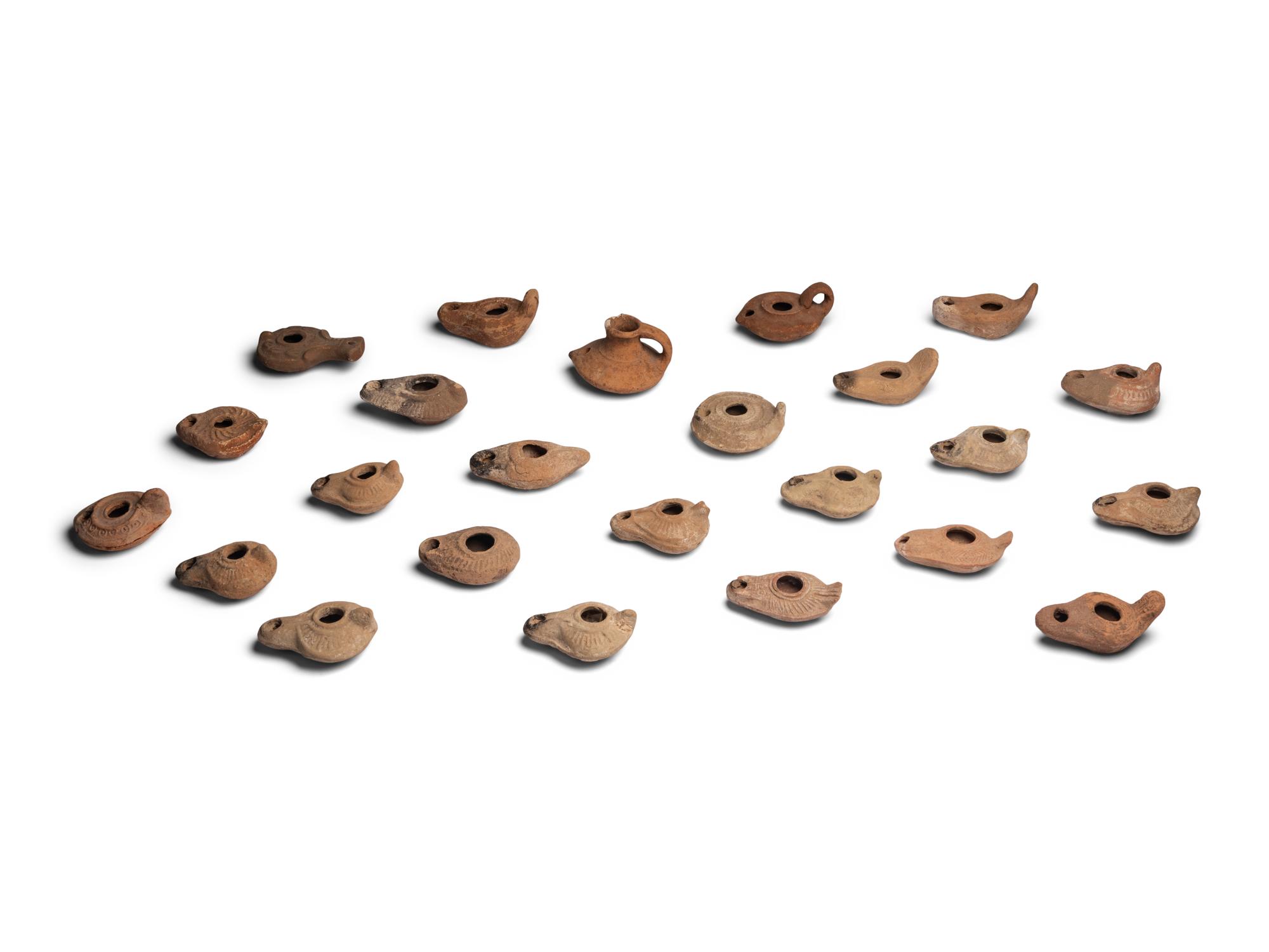 Twenty-Four Greco-Roman Terracotta Oil Lamps