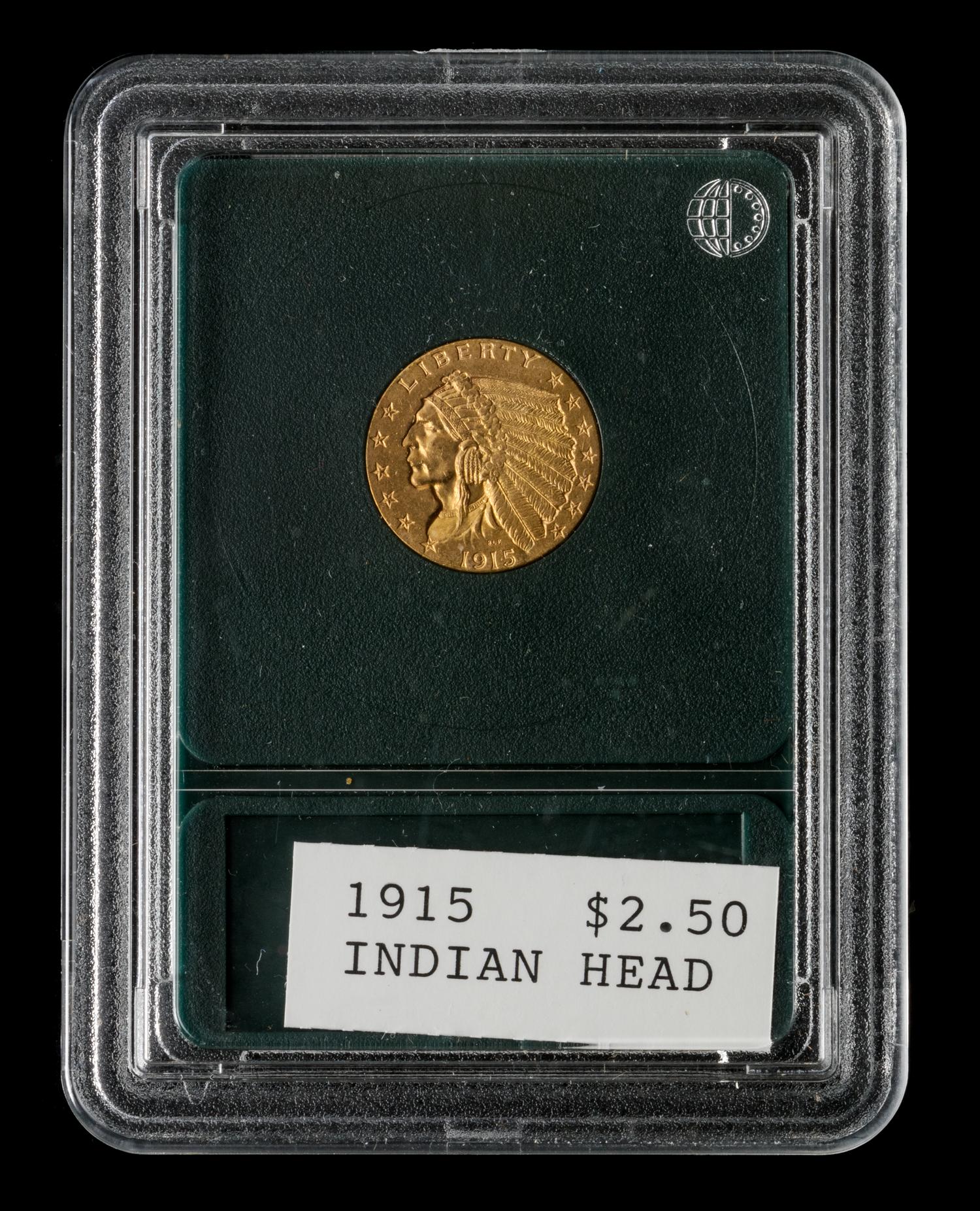 A United States 1915 Indian Head $2.50 Gold Coin