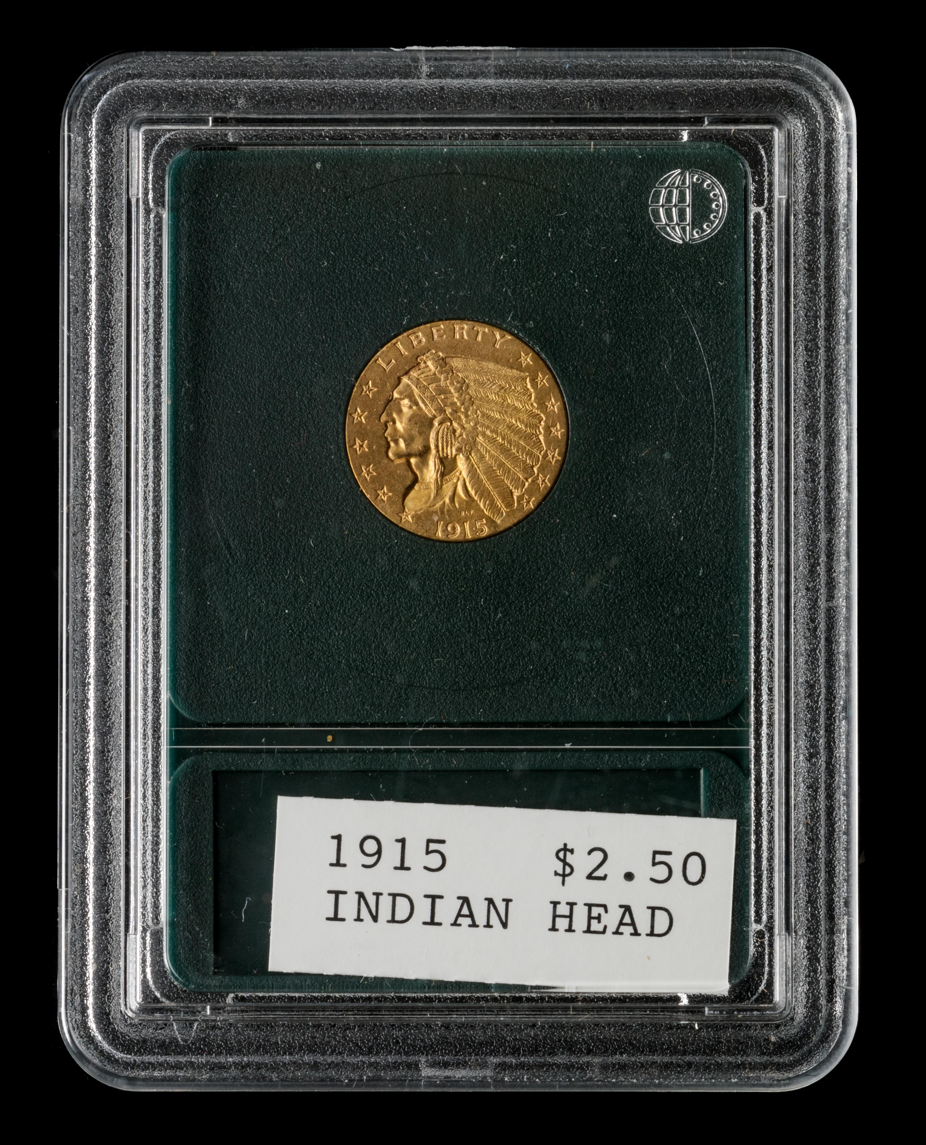 A United States 1915 Indian Head $2.50 Gold Coin