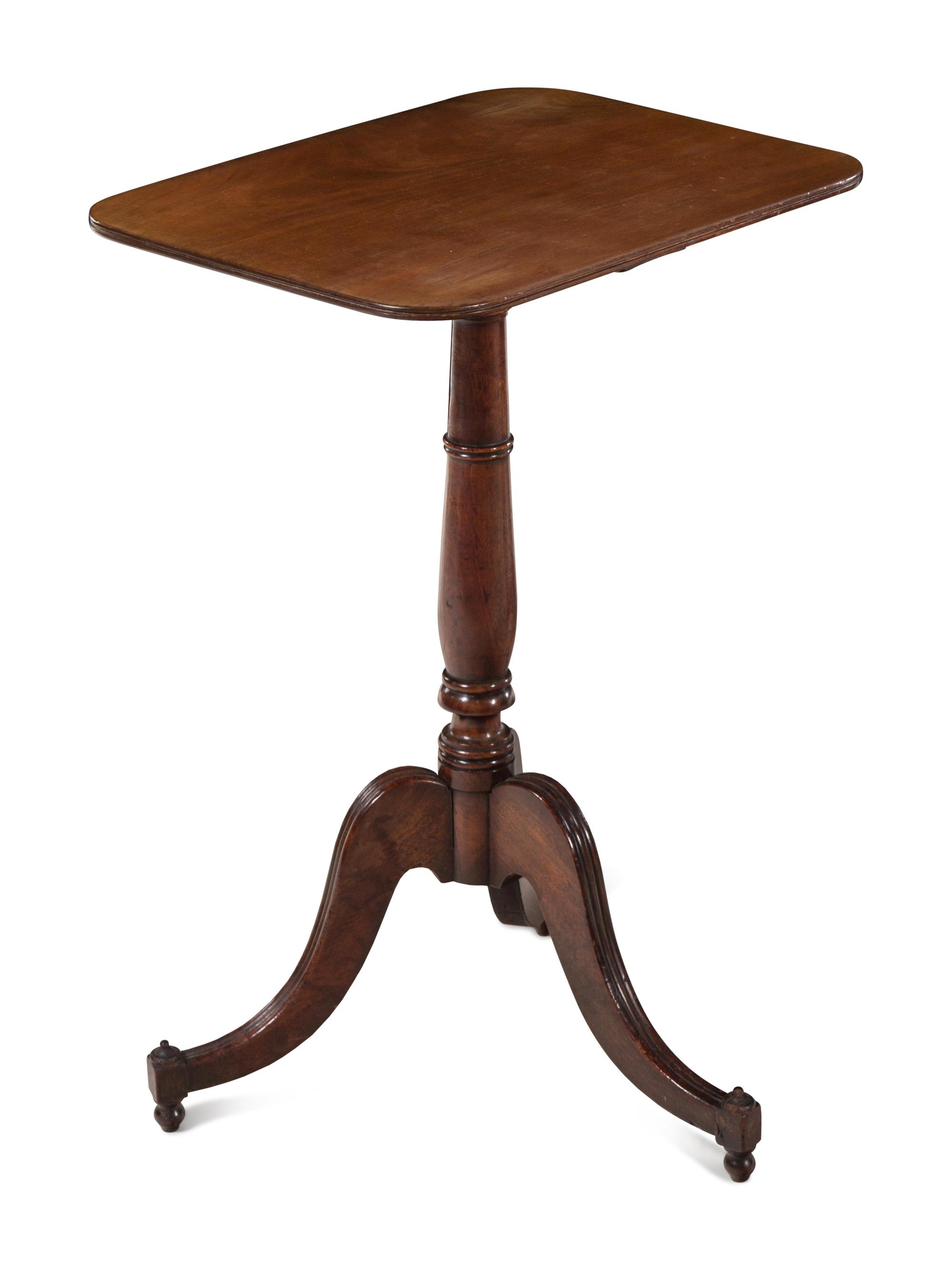 A George III Style Mahogany Armchair and Side Table