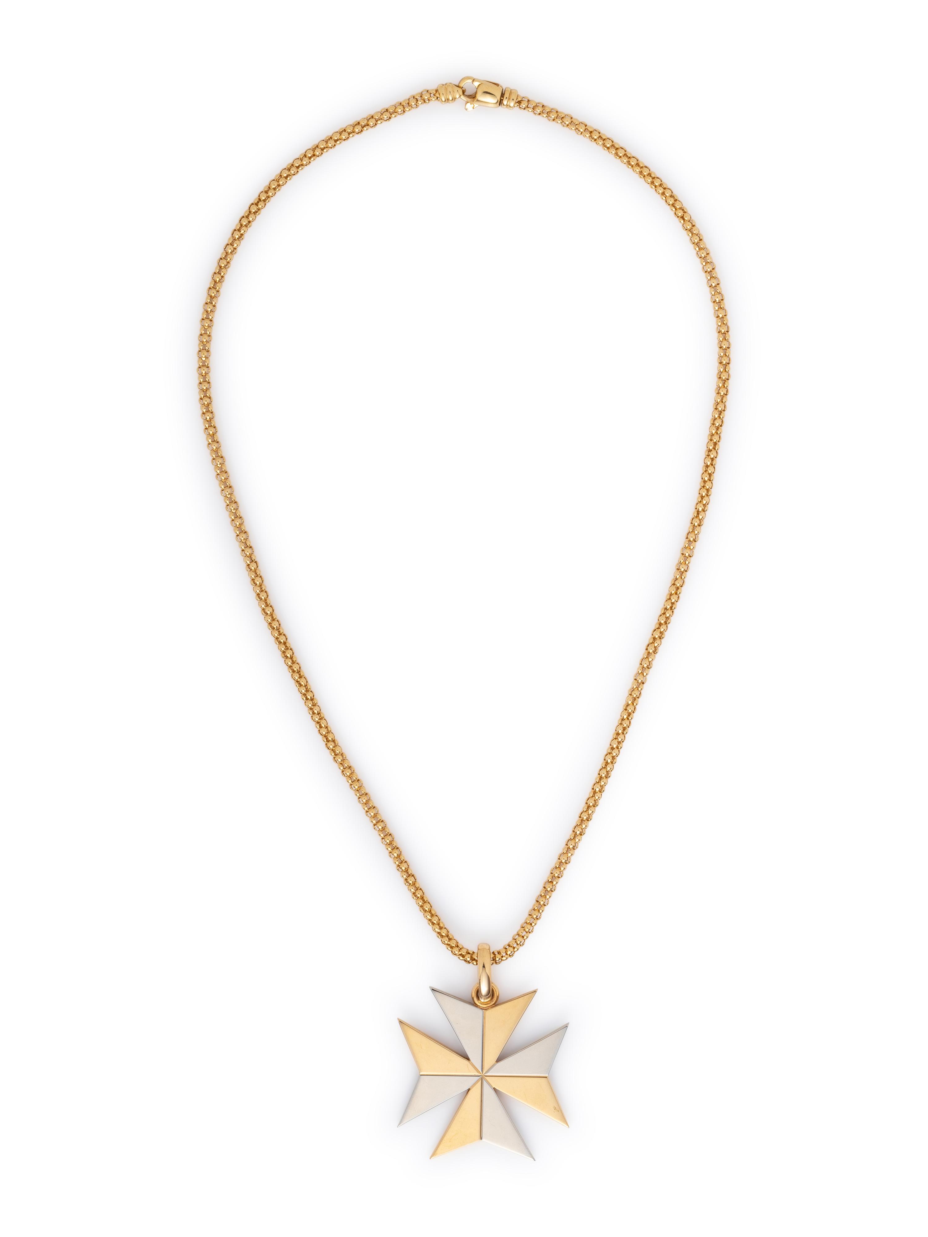 BICOLOR GOLD PENDANT/NECKLACE
