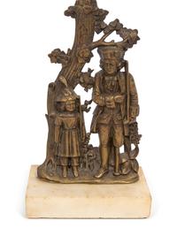 A Pair of Victorian Brass Girandoles
