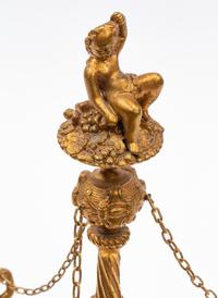 A French Gilt Bronze Tripartite Inkstand