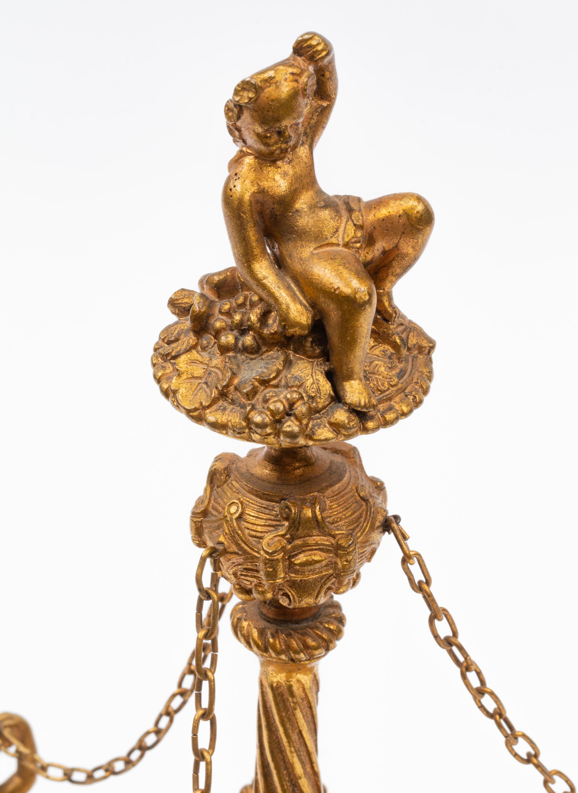 A French Gilt Bronze Tripartite Inkstand