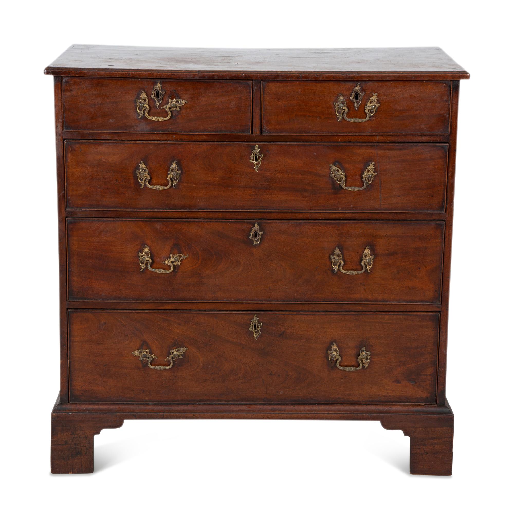 A George III Mahogany Chest of Five Drawers