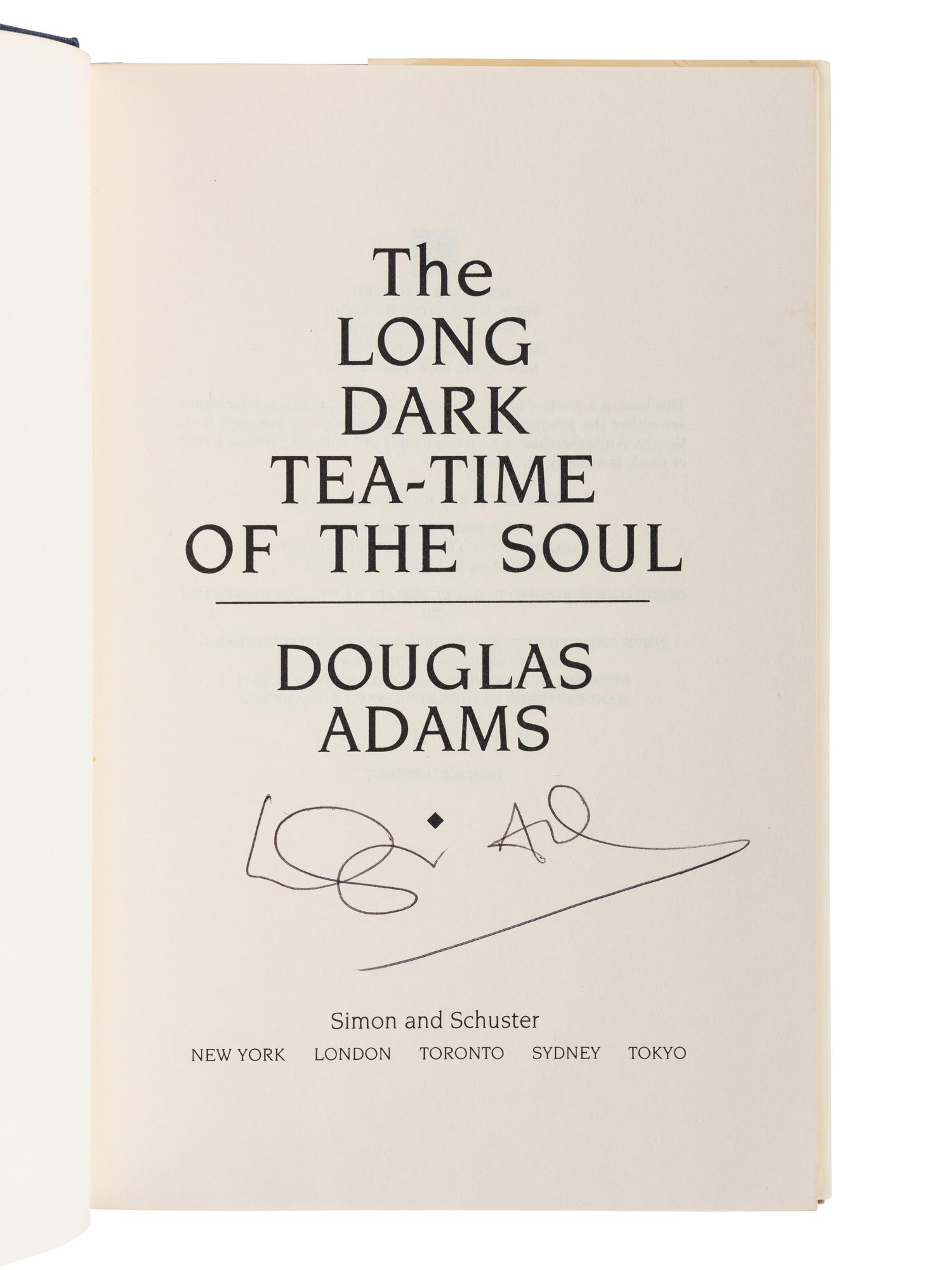 ADAMS, Douglas (1952-2001). A group of 5 SIGNED FIRST EDITION novels by Adams, including 4 books from the Hitchhiker’s Guide series, comprising: