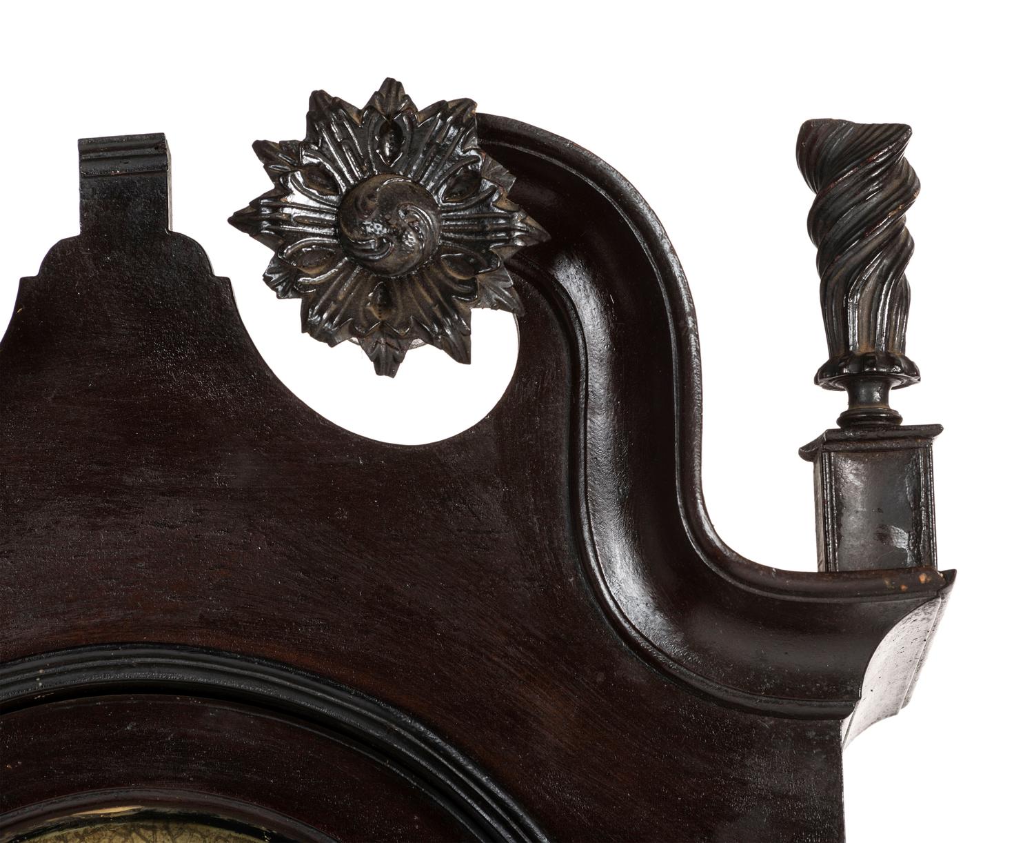 A German-Pennsylvania Mahogany Tall Case Clock