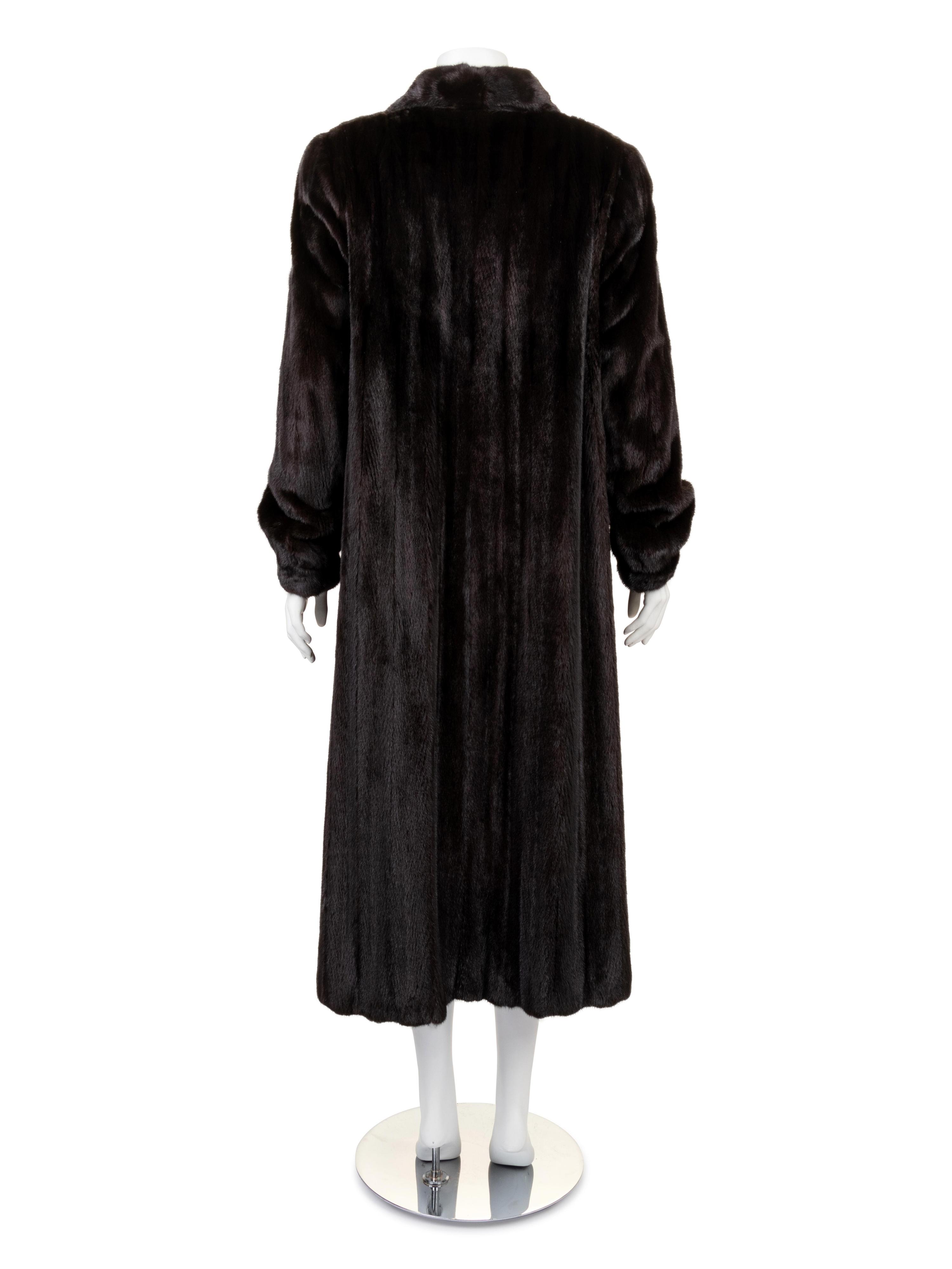 Nordstrom Brown Mink Coat, 1990-2000s
