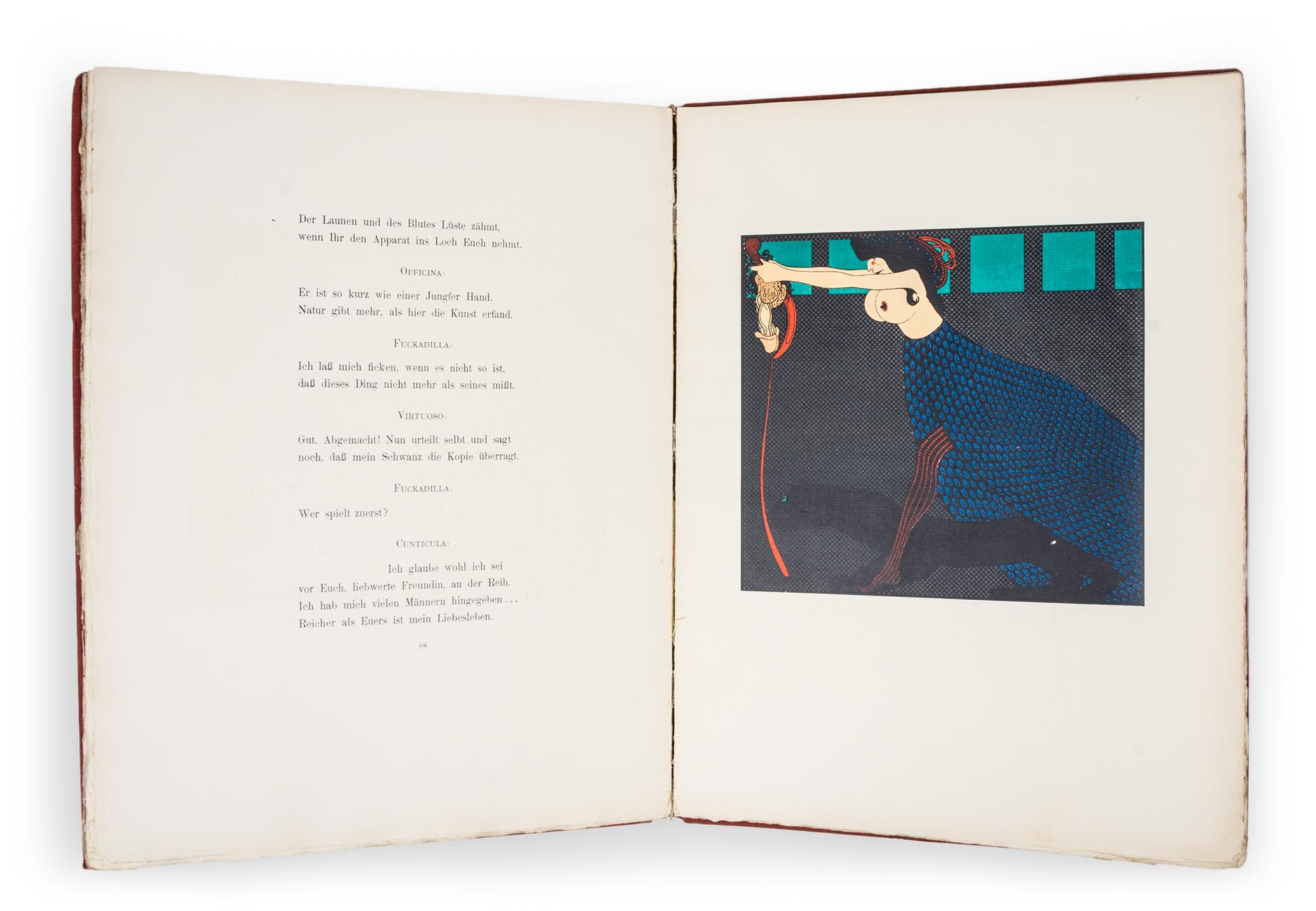 (KLINGER, JULIUS) ROCHESTER, JOHN WILMOT, Earl of. Sodom: ein spiel. Leipzig, 1909. Limited.