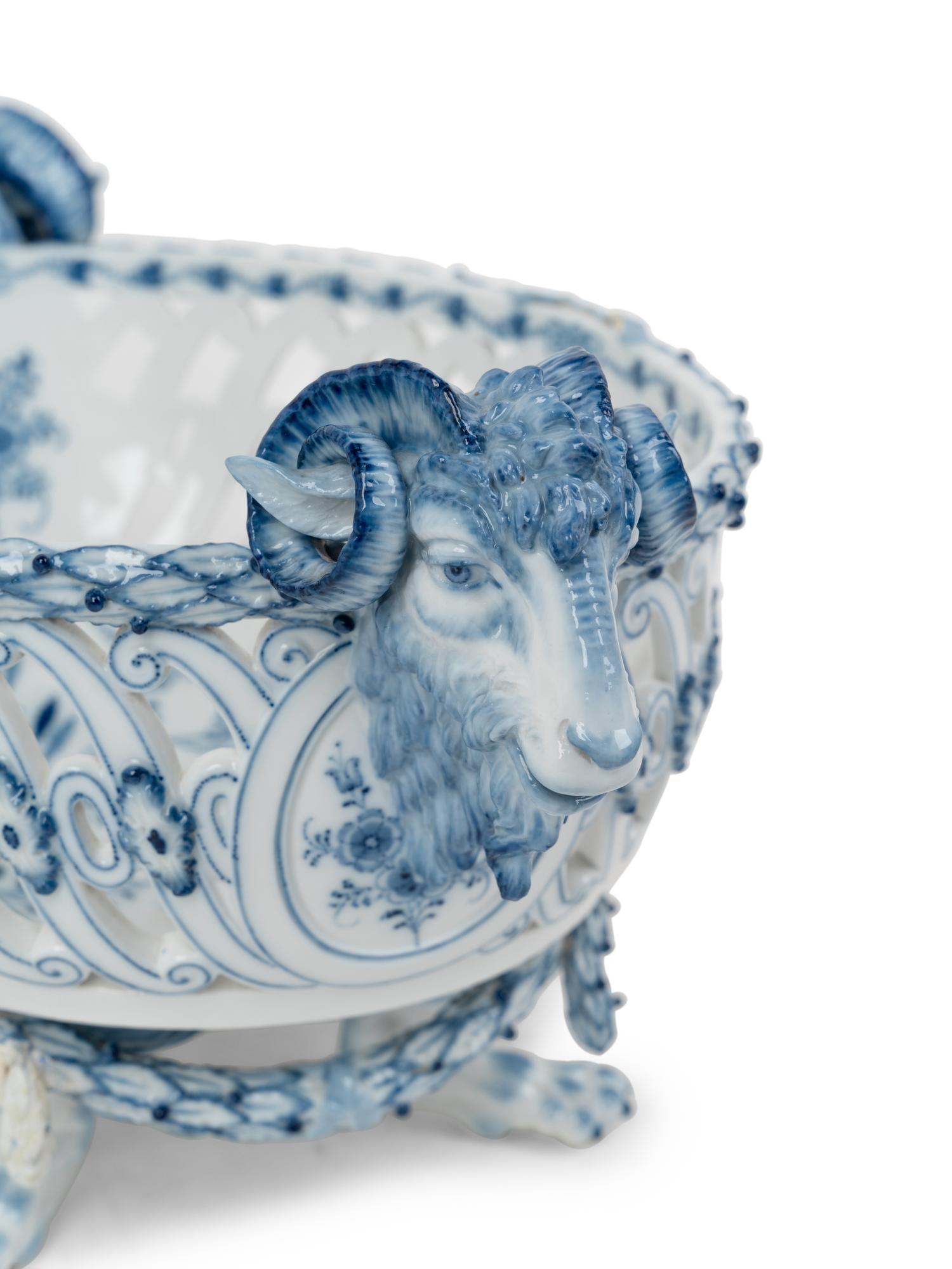 A Meissen Porcelain Reticulated Center Bowl