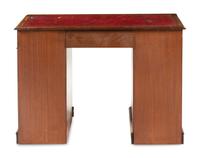An Edwardian Walnut Pedestal Desk