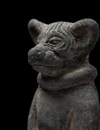 A Maya Ocharina (Whistle) in the Form of a Seated Dog