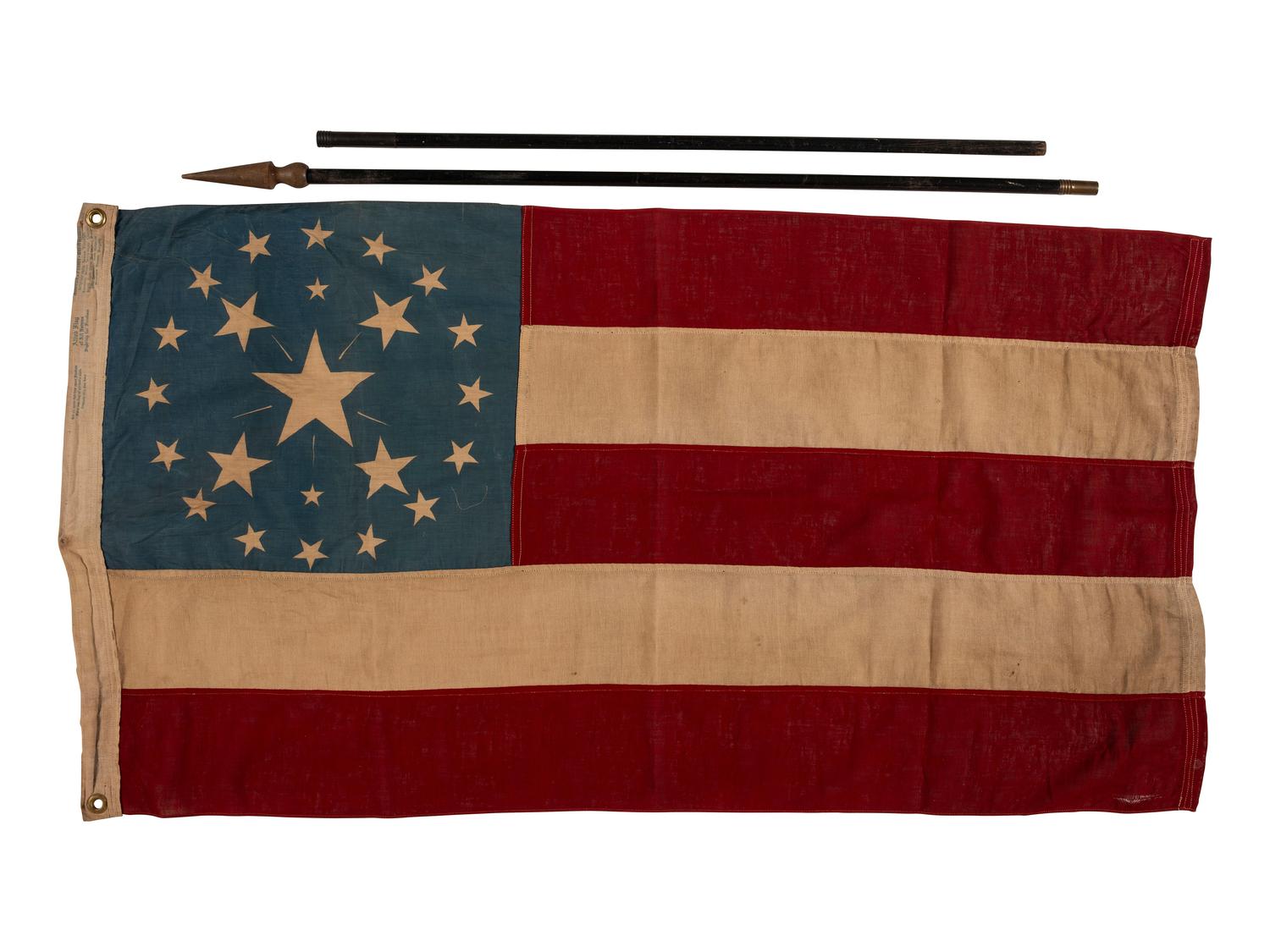 [FLAGS - WORLD WAR I]. "Allied Flag of All Nations," 23-star American flag. Ca 1918.