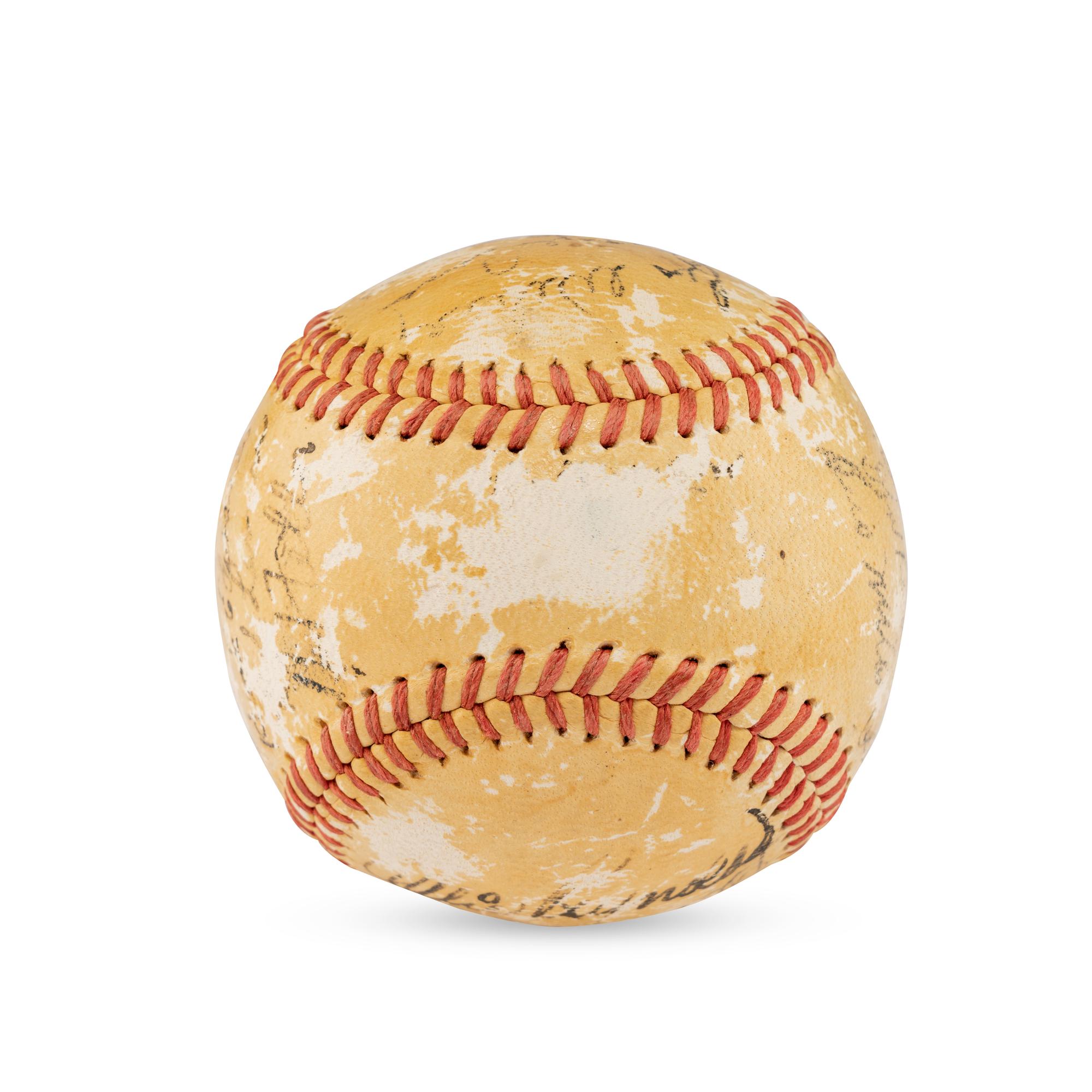 A 1947 Cleveland Indians Team Signed Autograph Baseball