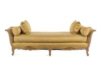 A Louis XV Painted and Parcel Gilt Daybed