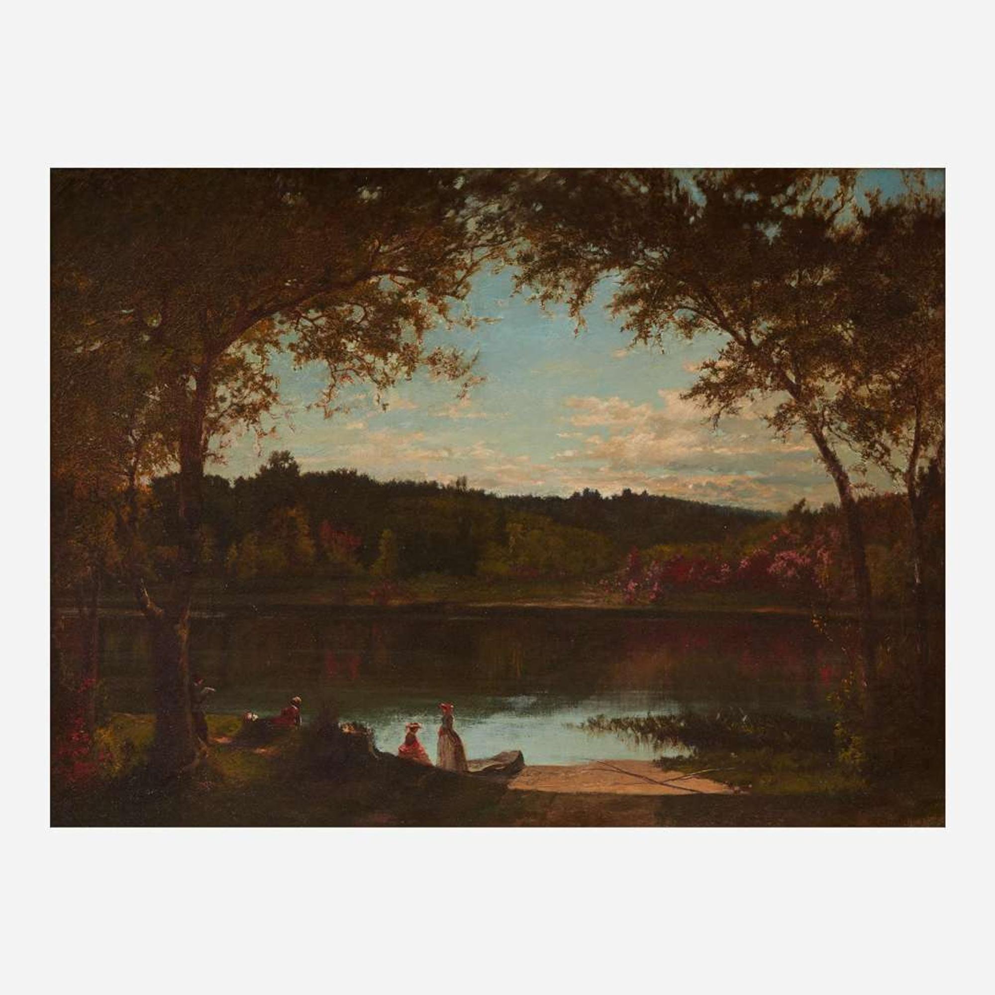 Joseph Morviller (American, 1800-1870) Along the Riverbank