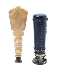 Two Continental Seals, Height of taller 3 3/8 inches.