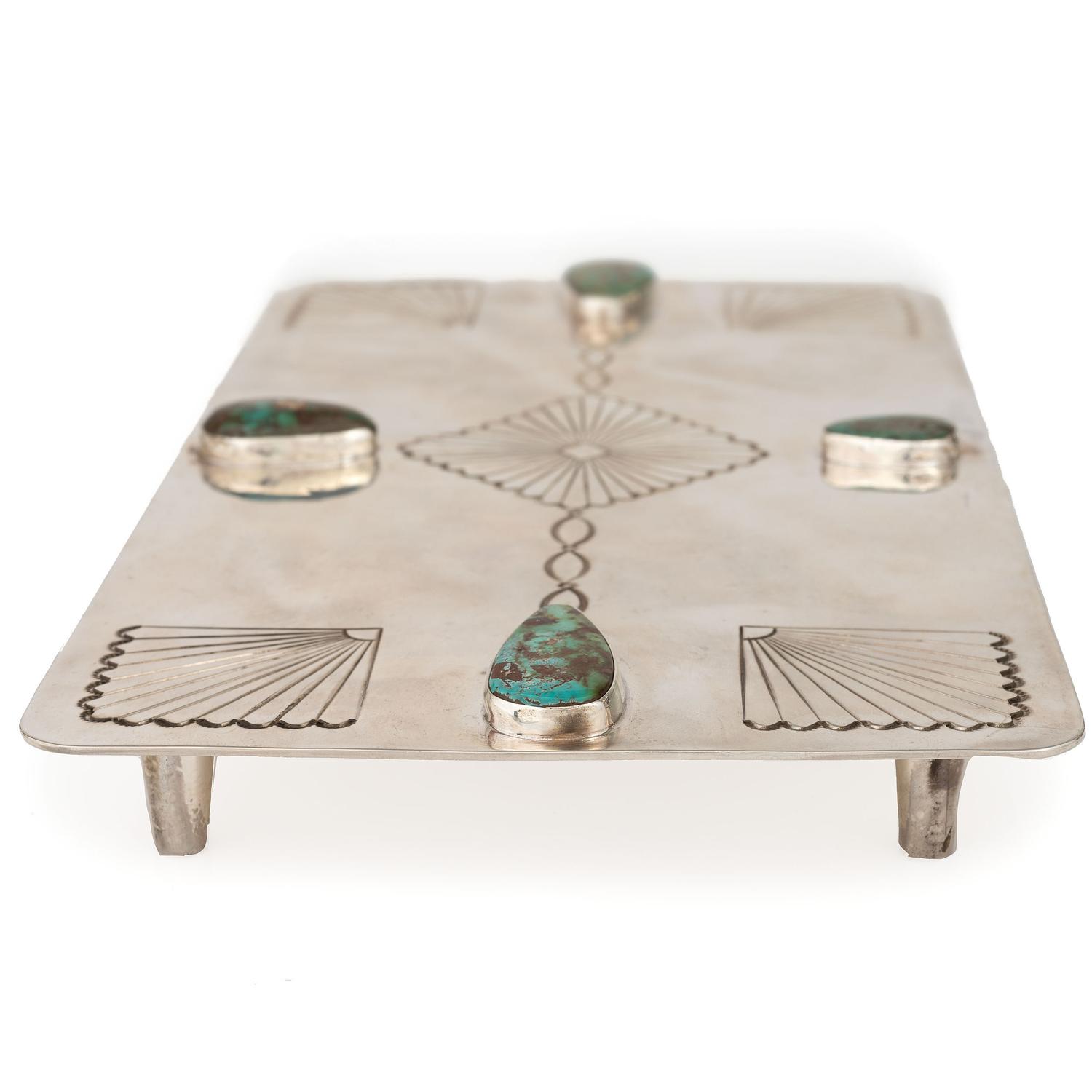 Sterling Silver and Turquoise Tray